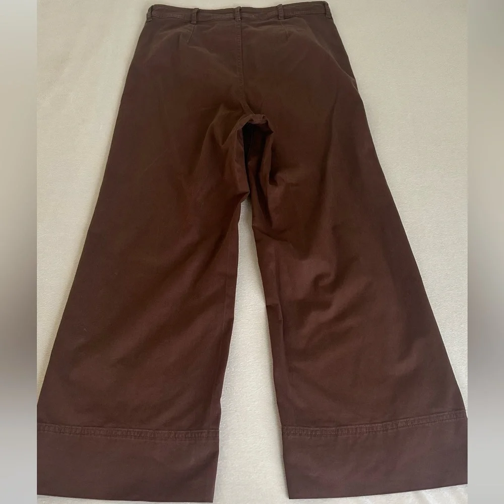 Everlane Tan Khaki Corporate Casual Lightweight Wide Leg Crop Pants women’s Sz 4 - Picture 6 of 16
